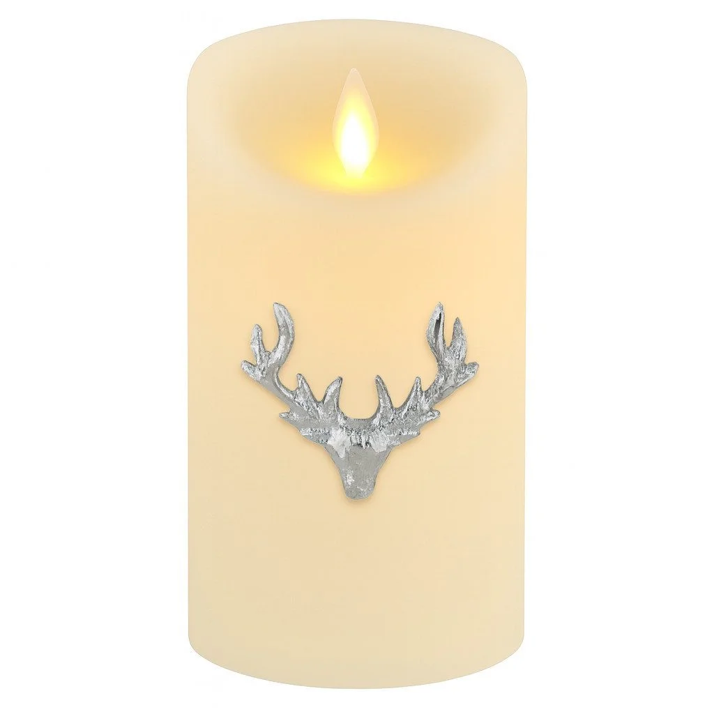 Kerzenpin „Caloge I“ – 6 cm, Silber, Handgefertigt